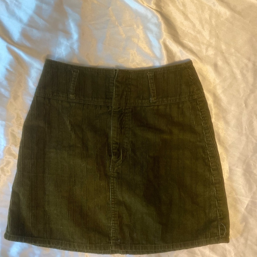 Corduroy Green mini skirt